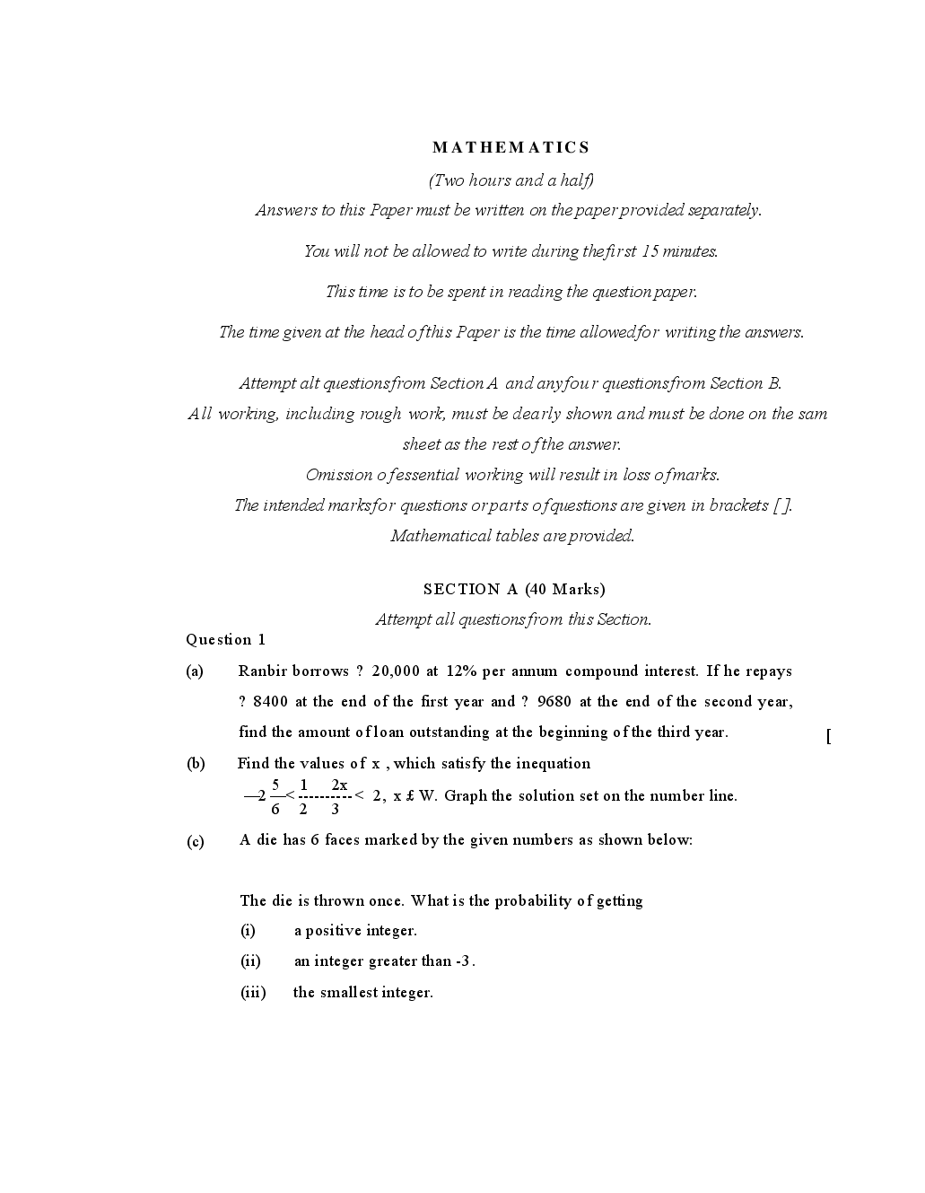 ICSE Previous Year Question Paper Maths (2006-2018) For Class-10 - Page 2