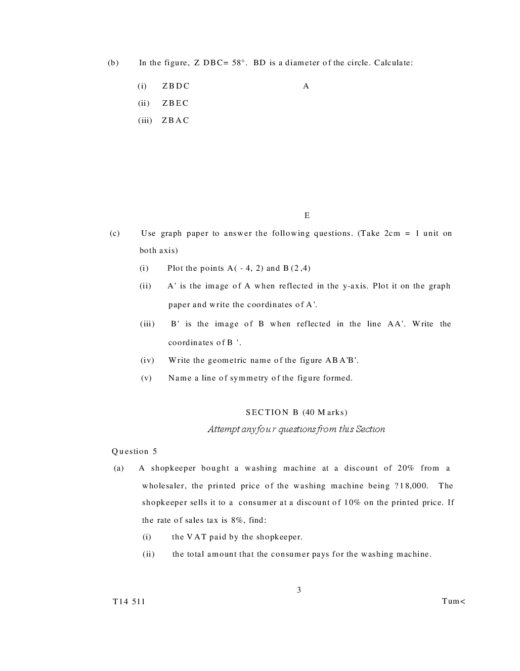 ICSE Previous Year Question Paper Maths (2006-2018) For Class-10 - Page 4