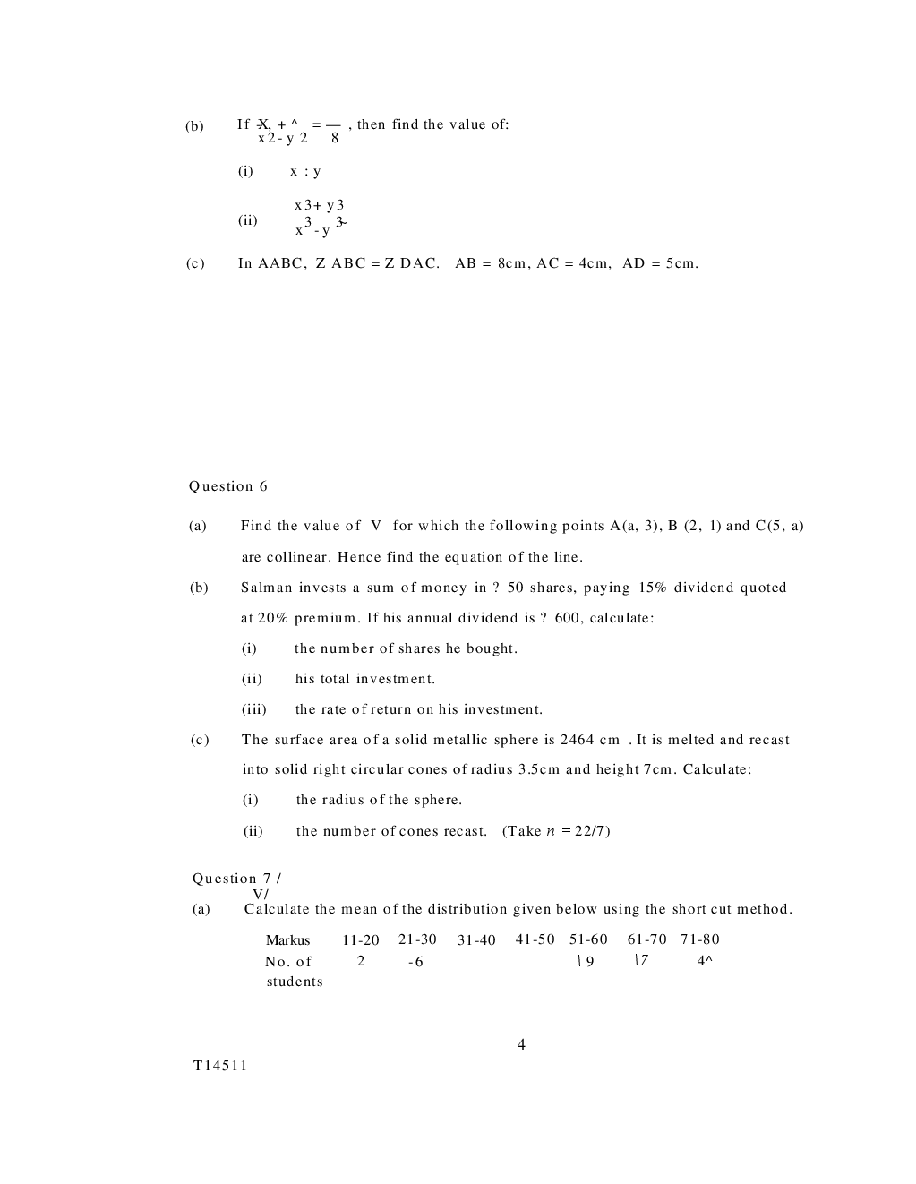 ICSE Previous Year Question Paper Maths (2006-2018) For Class-10 - Page 5