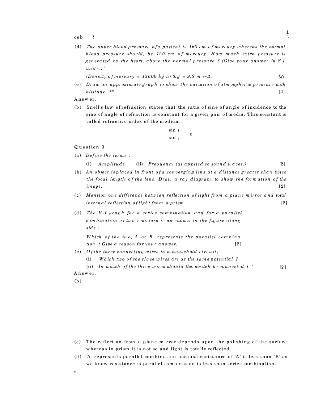 ICSE Previous Year Question Paper Physics (2007-2014) For Class-10 - Page 3