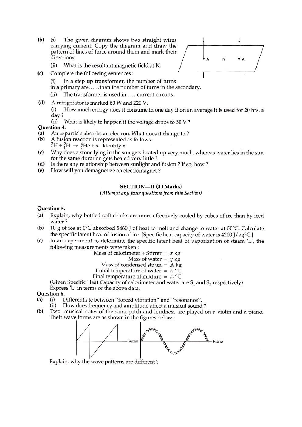 ICSE Physics Sample Paper For Class-10 - Page 5