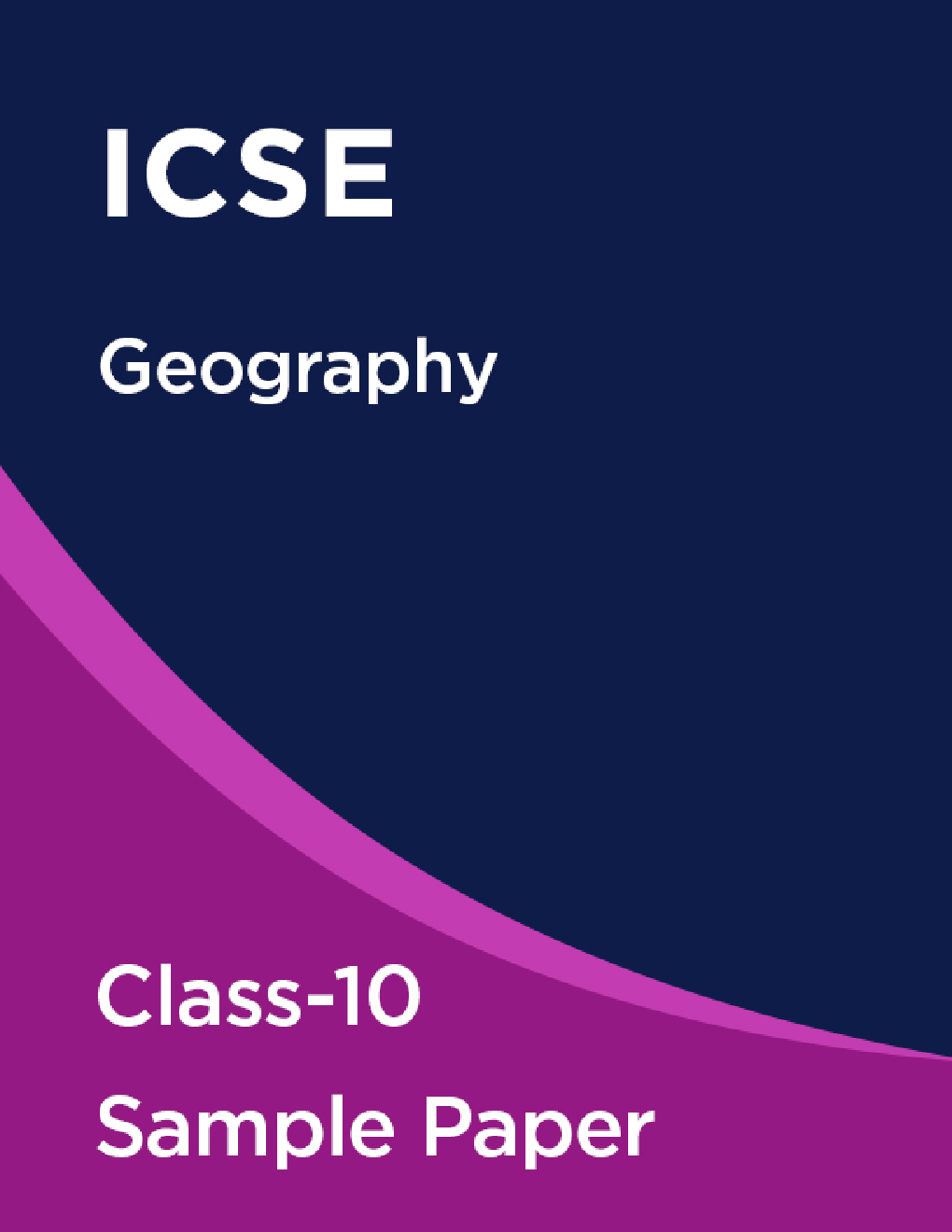 ICSE Geography Sample Paper For Class-10 - Page 1