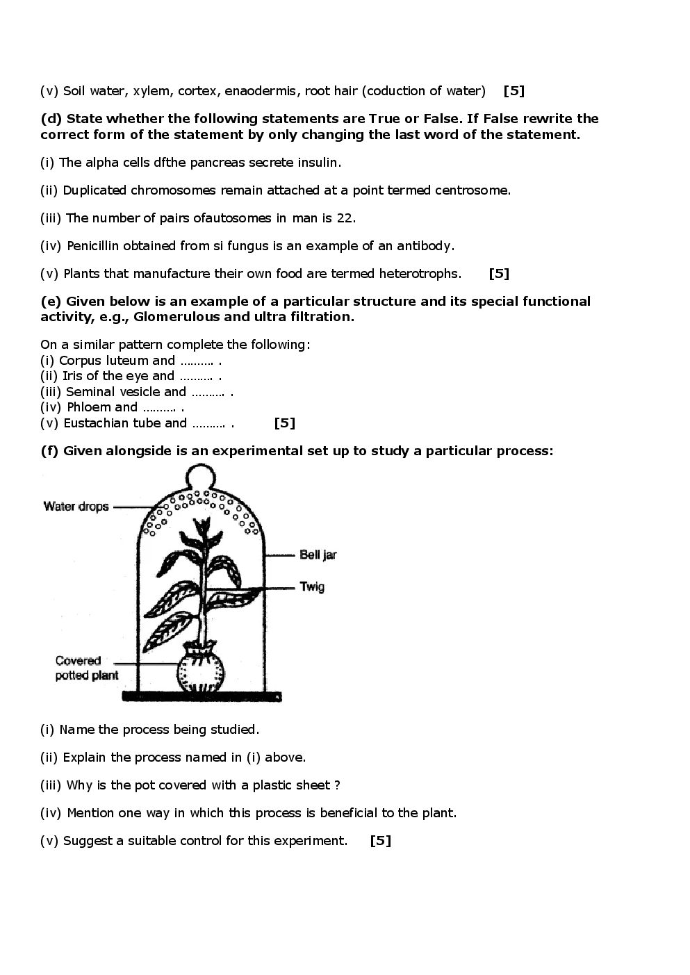 ICSE Previous Year Question Paper Biology (2008-2016) For Class-10 - Page 3