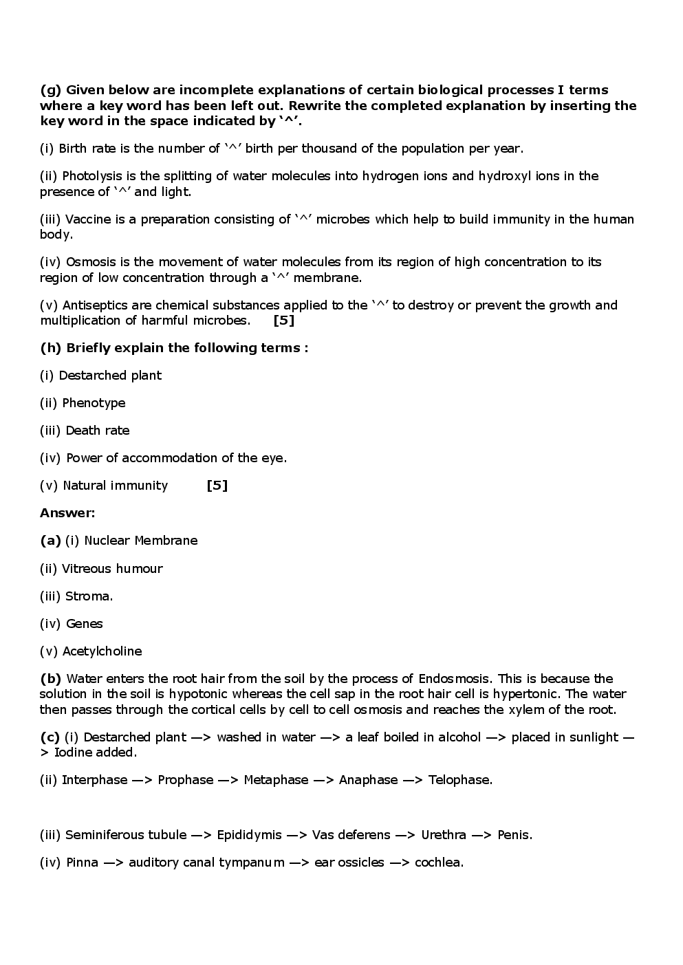 ICSE Previous Year Question Paper Biology (2008-2016) For Class-10 - Page 4