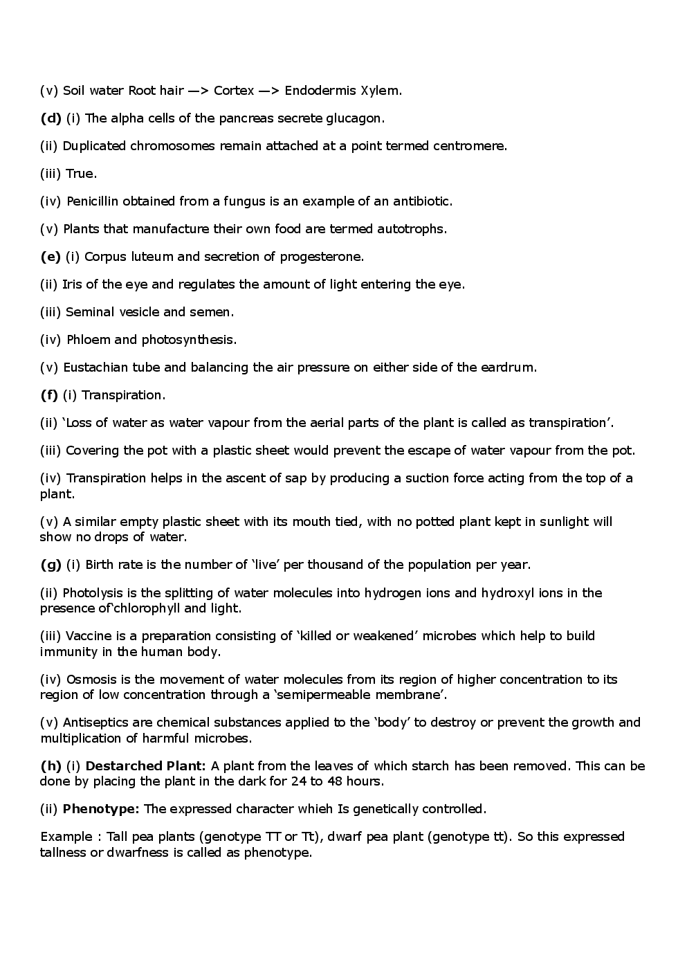 ICSE Previous Year Question Paper Biology (2008-2016) For Class-10 - Page 5