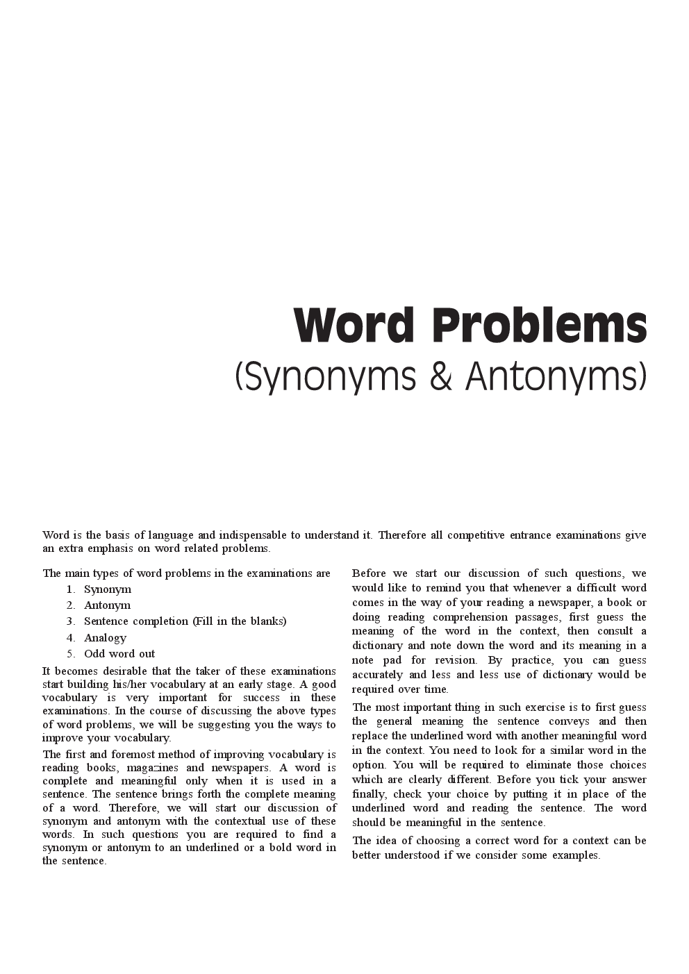 SNAP General English - Reading Comprehension, Verbal Reasoning & Ability - Page 2