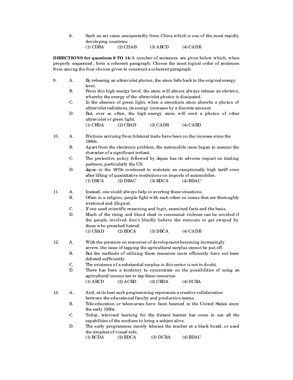 SNAP Sample Paper With Answers - Page 5