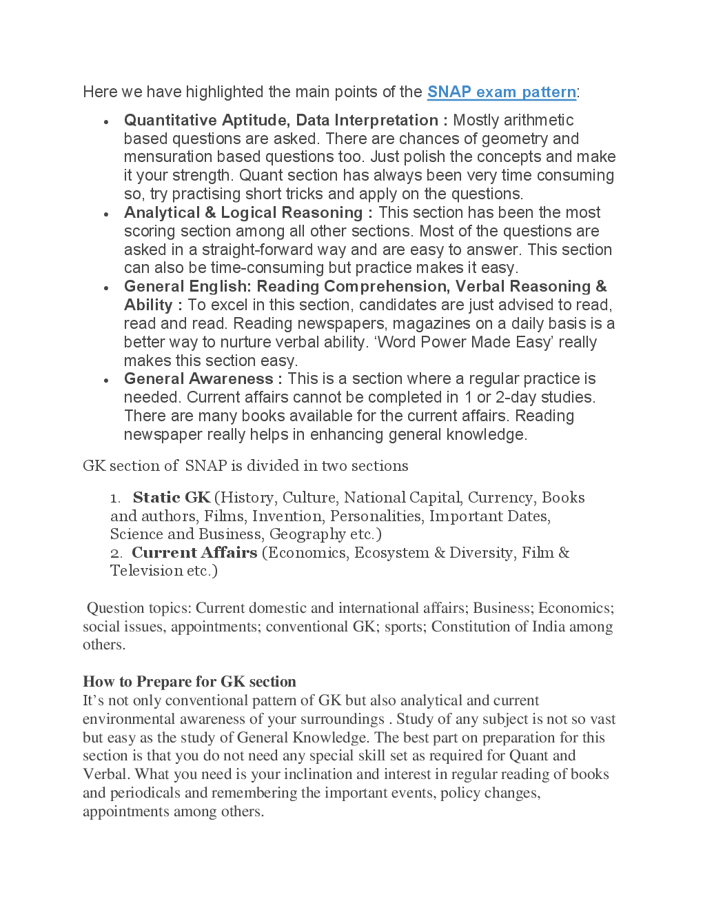 SNAP Syllabus & Overview - Page 3