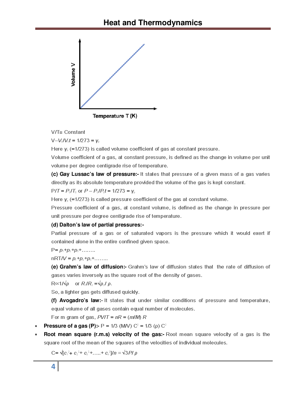 Physics - Heat And Thermodynamics - Revision Notes & Solved Examples - Page 5