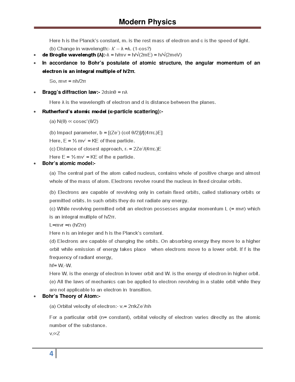 Physics - Modern Physics - Revision Notes & Solved Examples - Page 5