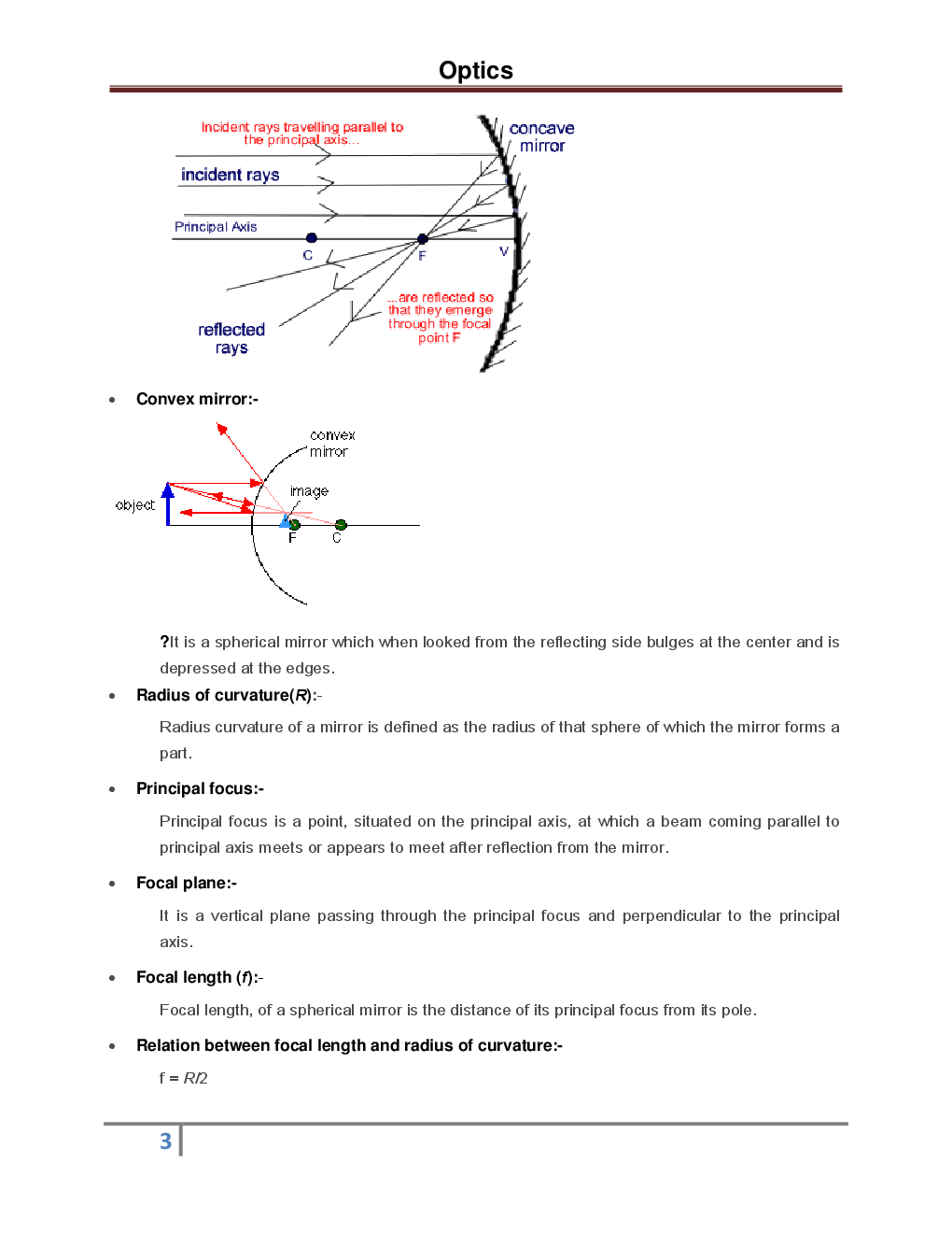 Physics - Optics - Revision Notes & Solved Examples - Page 4