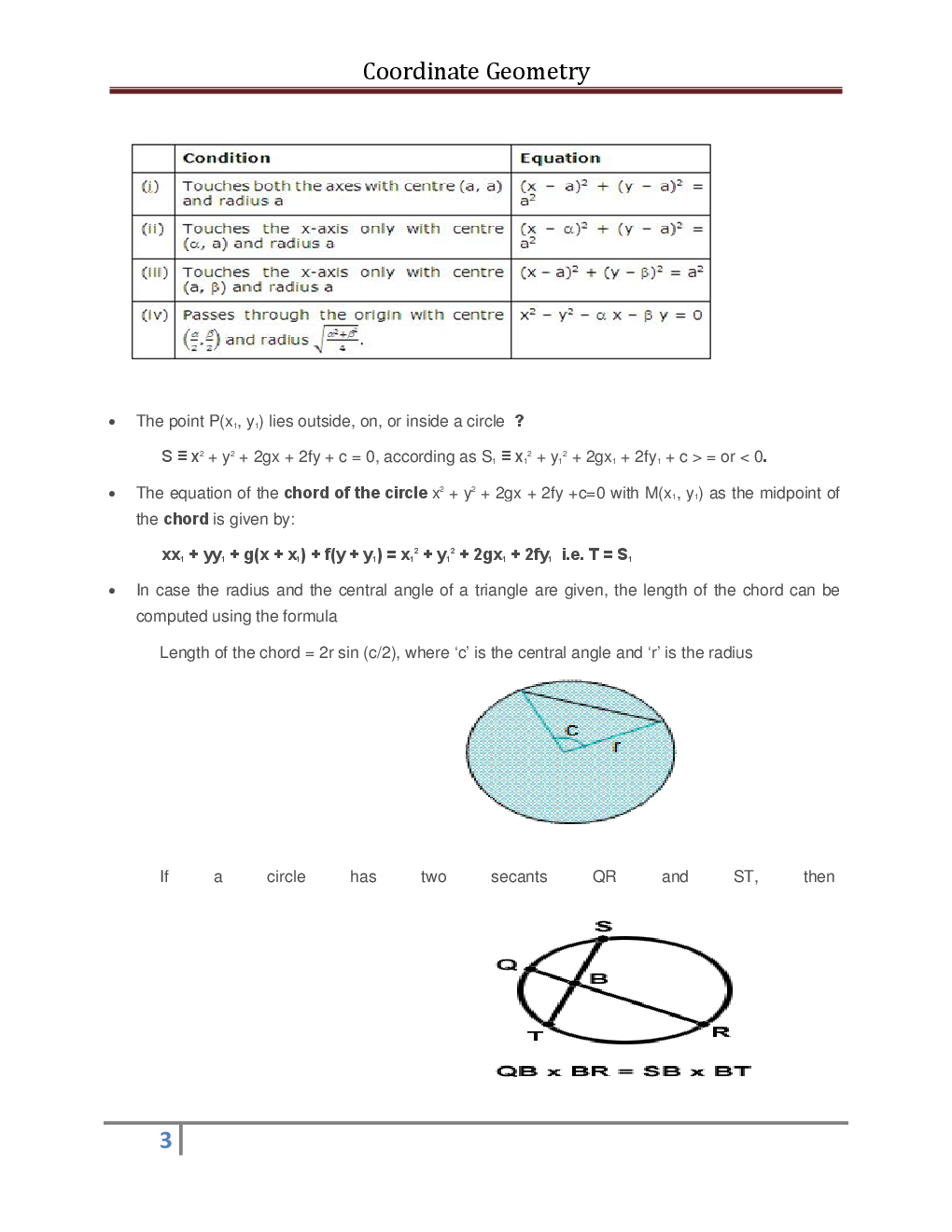 Mathematics - Coordinate geometry - Revision Notes & Solved Examples - Page 4