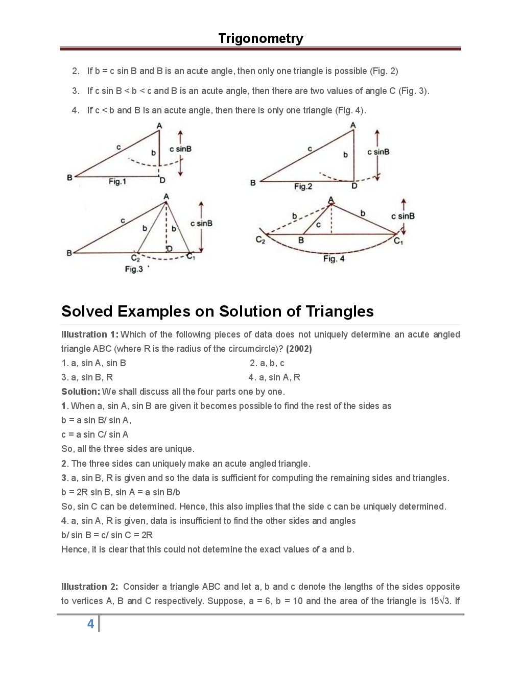 Mathematics - Trigonometry - Revision Notes & Solved Examples - Page 5