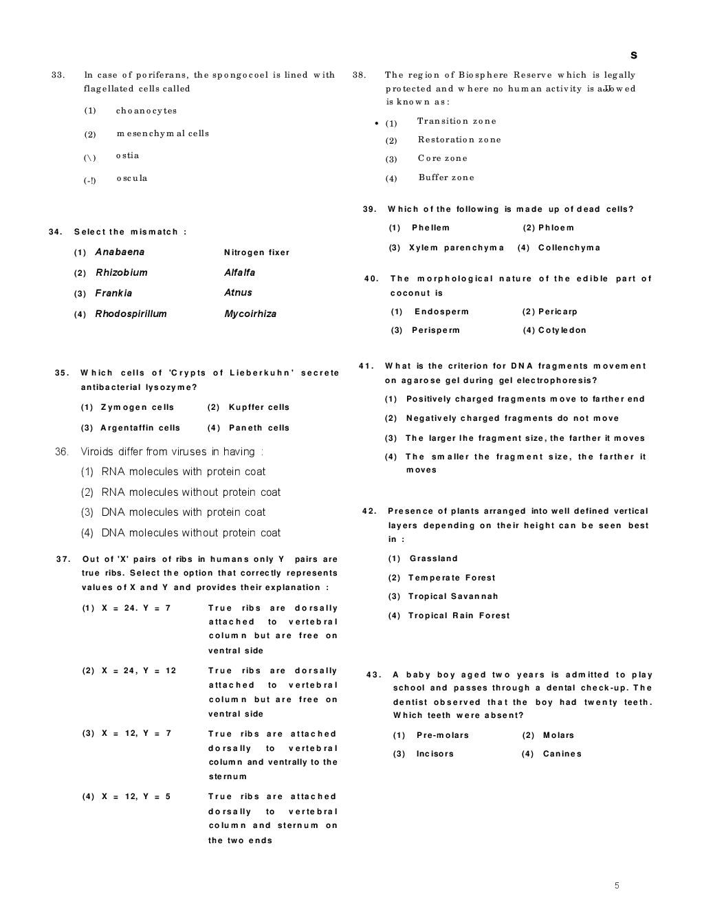 NEET 2017 Question Paper With Solutions Code-S - Page 5