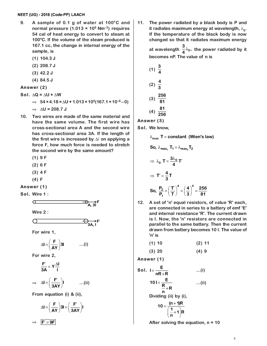NEET 2018 Question Paper With Solutions Code-PP - Page 4