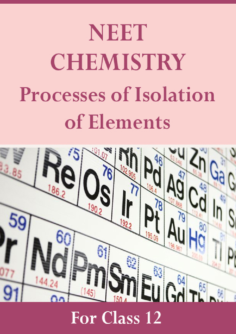 NEET Chemistry For Class 12 (Processes Of Isolation Of Elements) - Page 1
