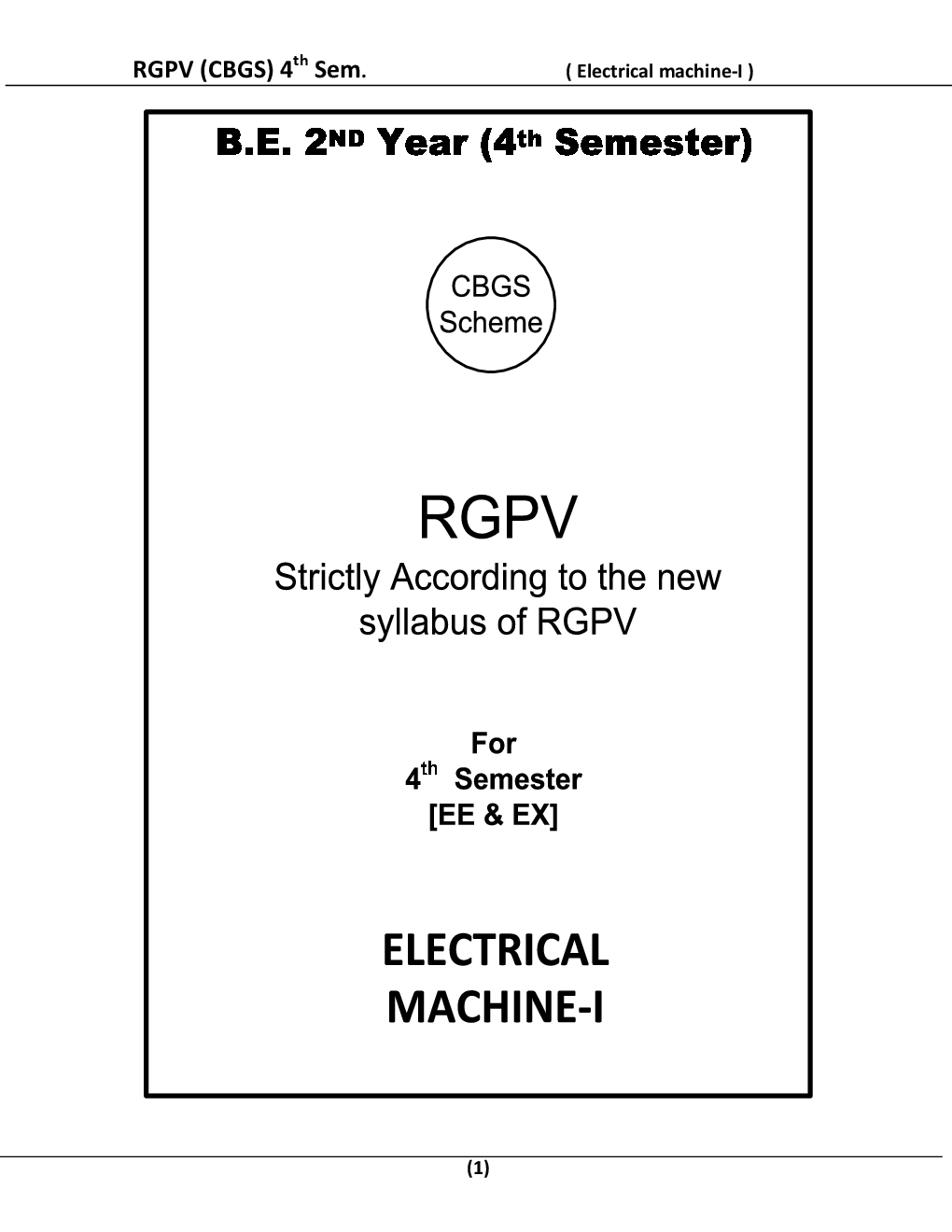 Electrical Machine - I For RGPV BE 4th Sem Electrical & Electronics Engineering - Page 2