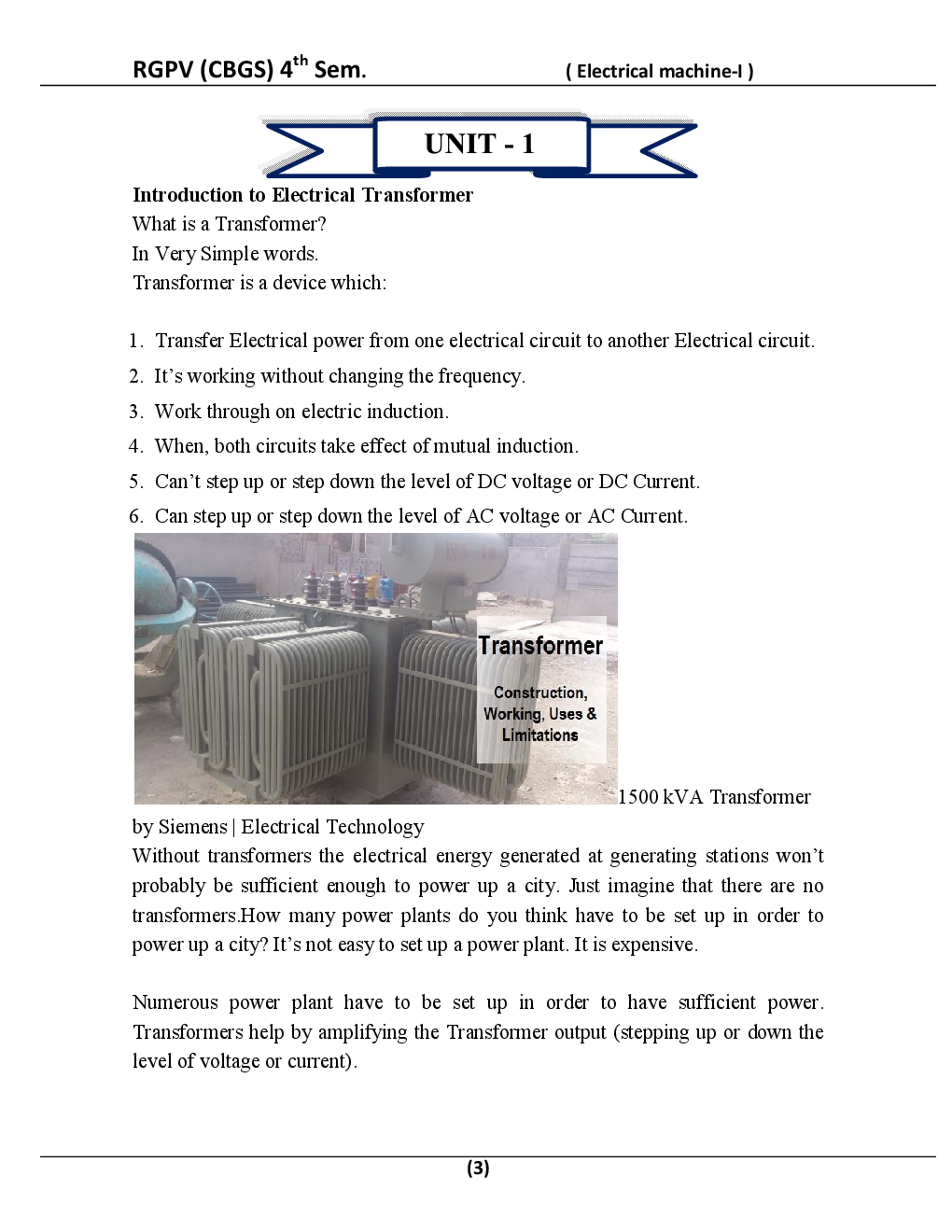 Electrical Machine - I For RGPV BE 4th Sem Electrical & Electronics Engineering - Page 4