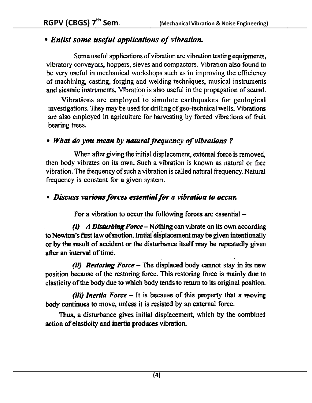 Mechanical Vibration & Noise Engineering For RGPV BE 7th Sem Mechanical Engineering - Page 5
