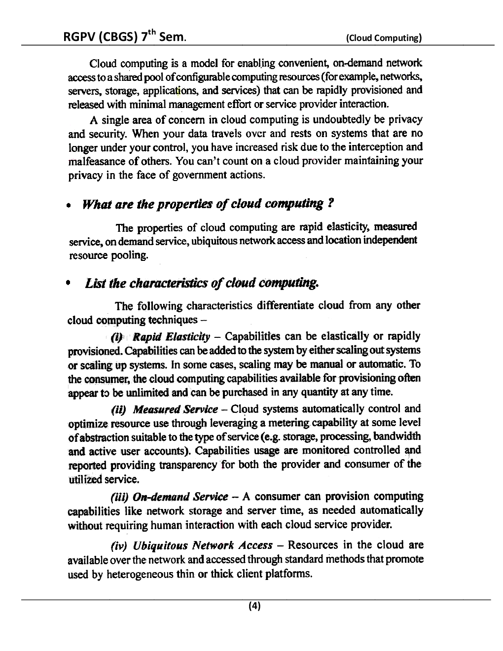 Cloud Computing  For RGPV BE 7th Sem Computer Science Engineering & Information Technology - Page 5