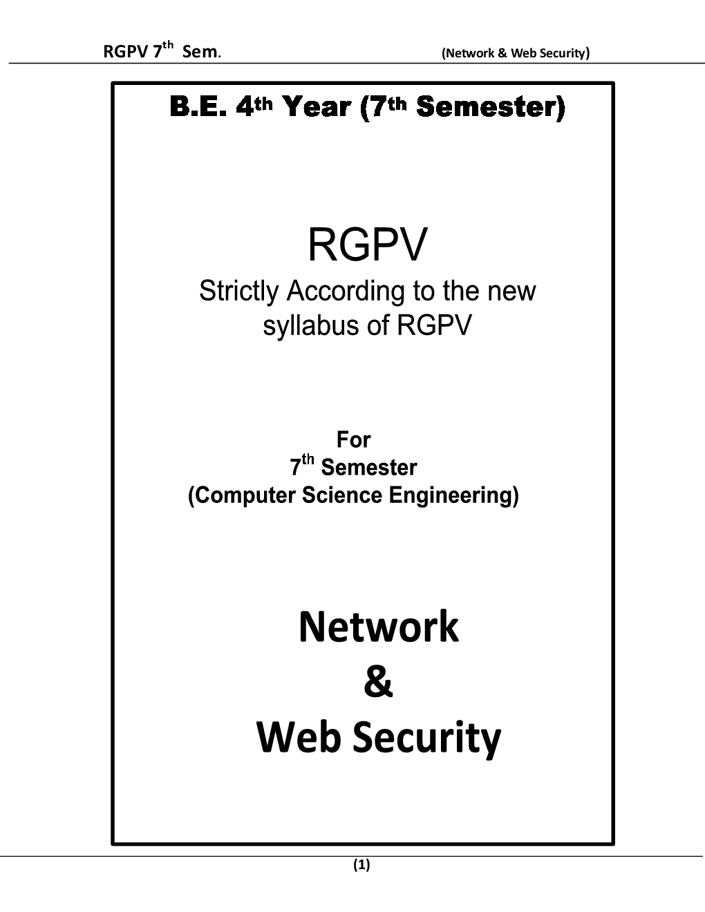 Network And Web Security For RGPV BE 7th Sem Computer Science Engineering - Page 2