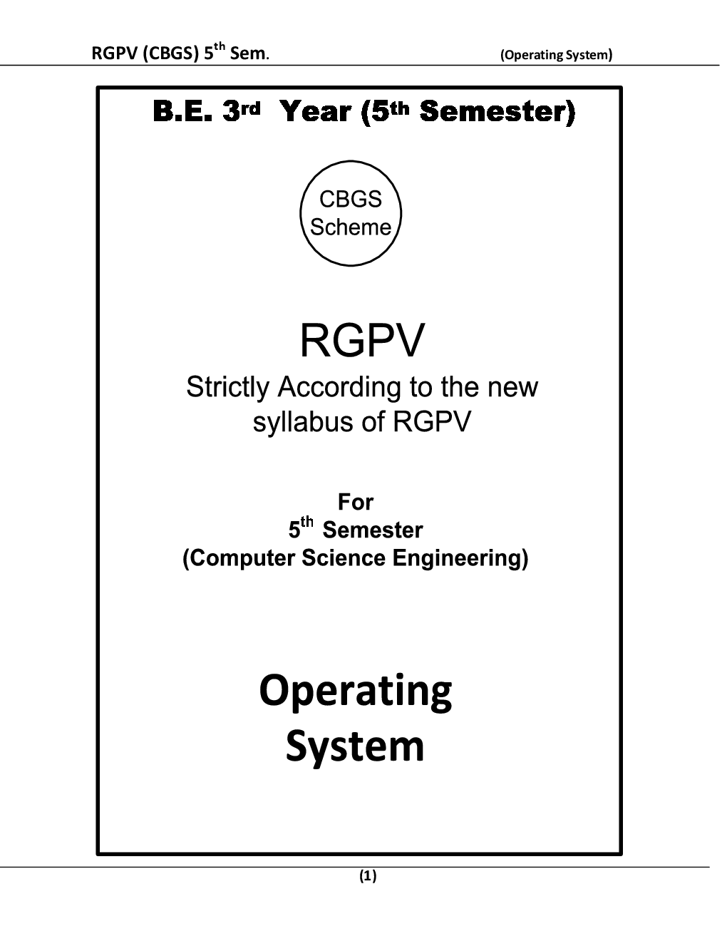 Operating System For RGPV BE 5th Sem Computer Science Engineering - Page 2