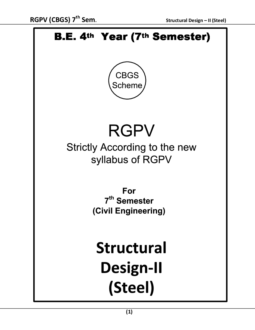 Structural Design – II (Steel) For RGPV BE 7th Sem Civil Engineering - Page 2