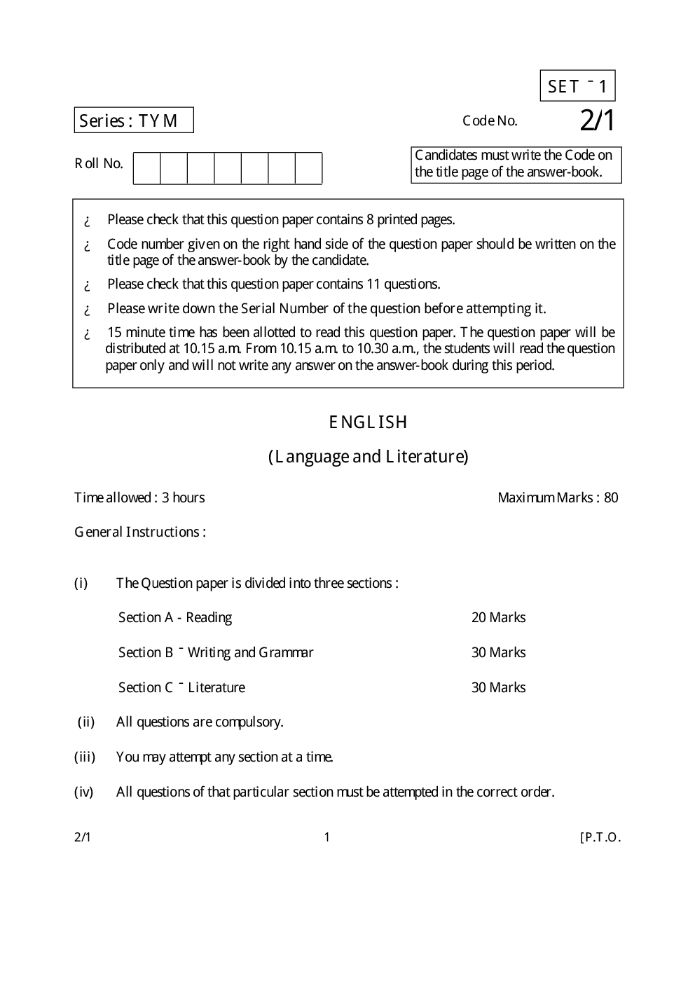 CBSE English (Language & Literature) Question Papers With Solutions For Class X (2017 & 2018) - Page 2