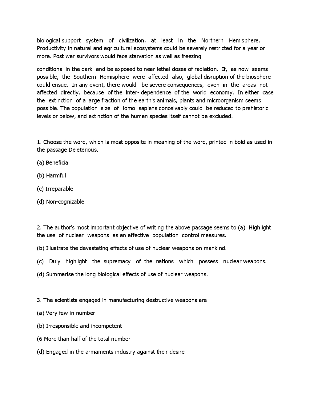 CLAT Question Paper With Answer 2009 - Page 3