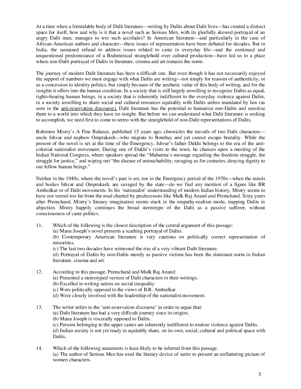 CLAT Question Paper With Answer 2011 - Page 4