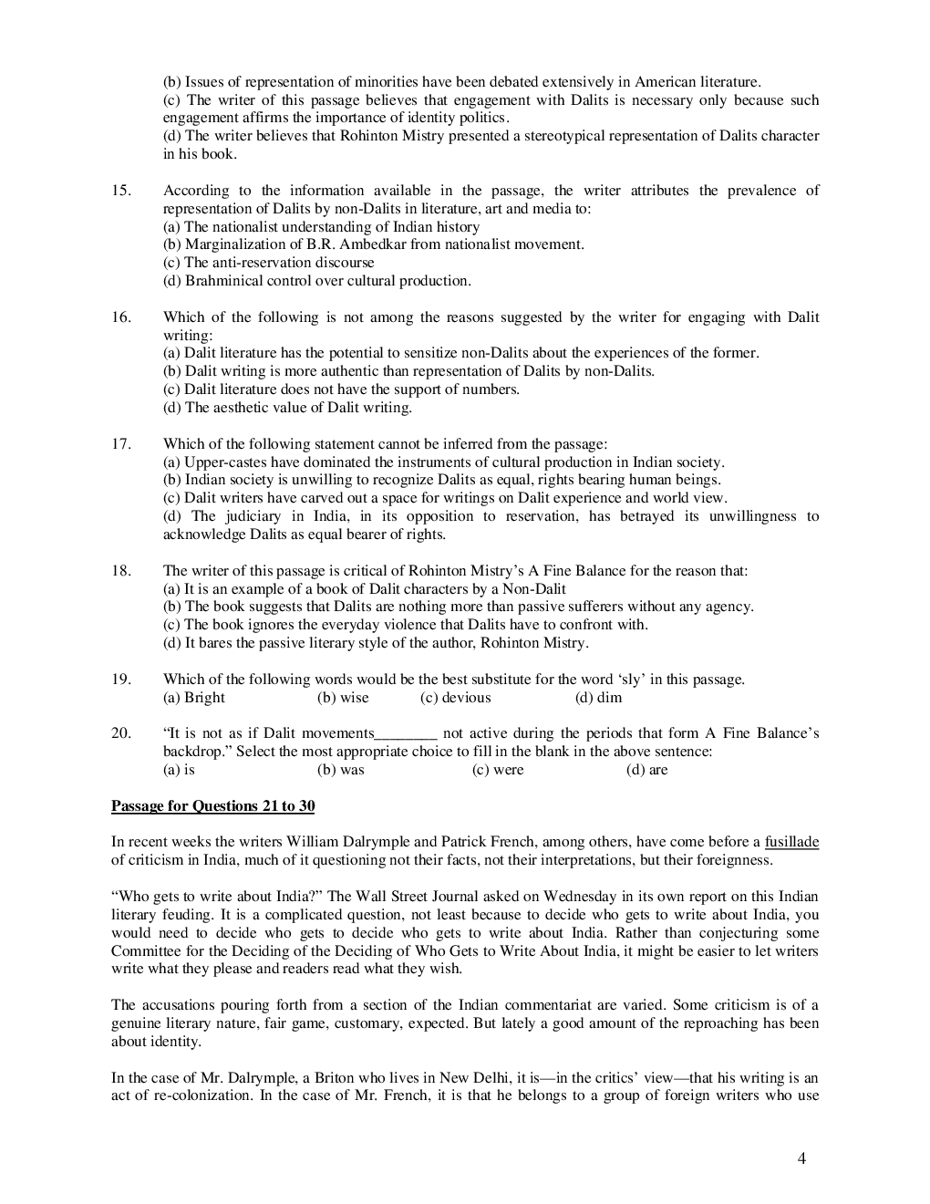 CLAT Question Paper With Answer 2011 - Page 5