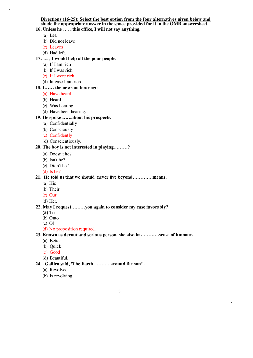 CLAT Question Paper With Answer 2013 - Page 4