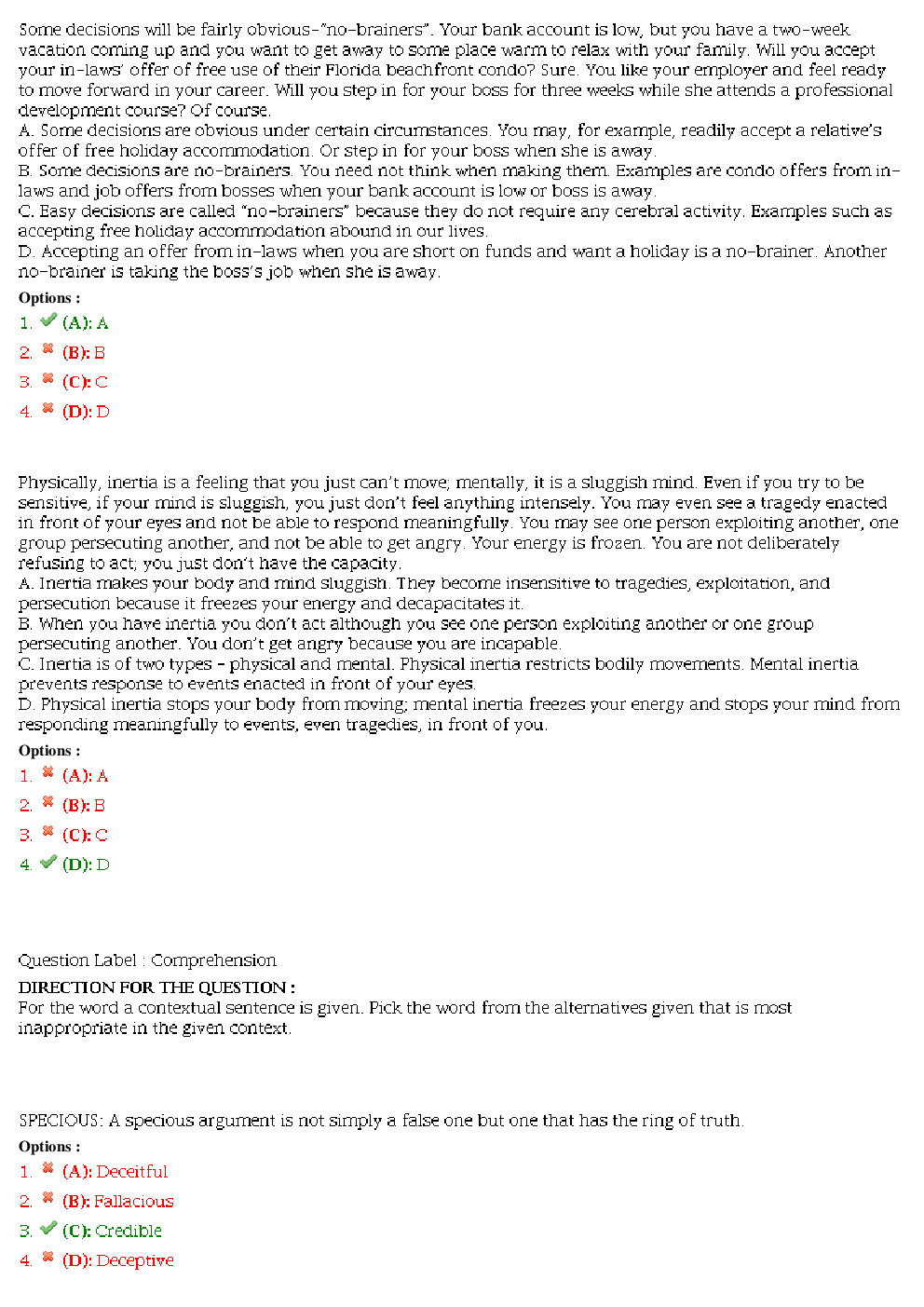 CLAT Question Paper With Answer 2015 - Page 5