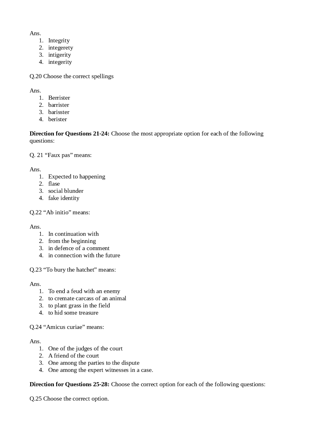 CLAT Question Paper With Answer 2016 - Page 5