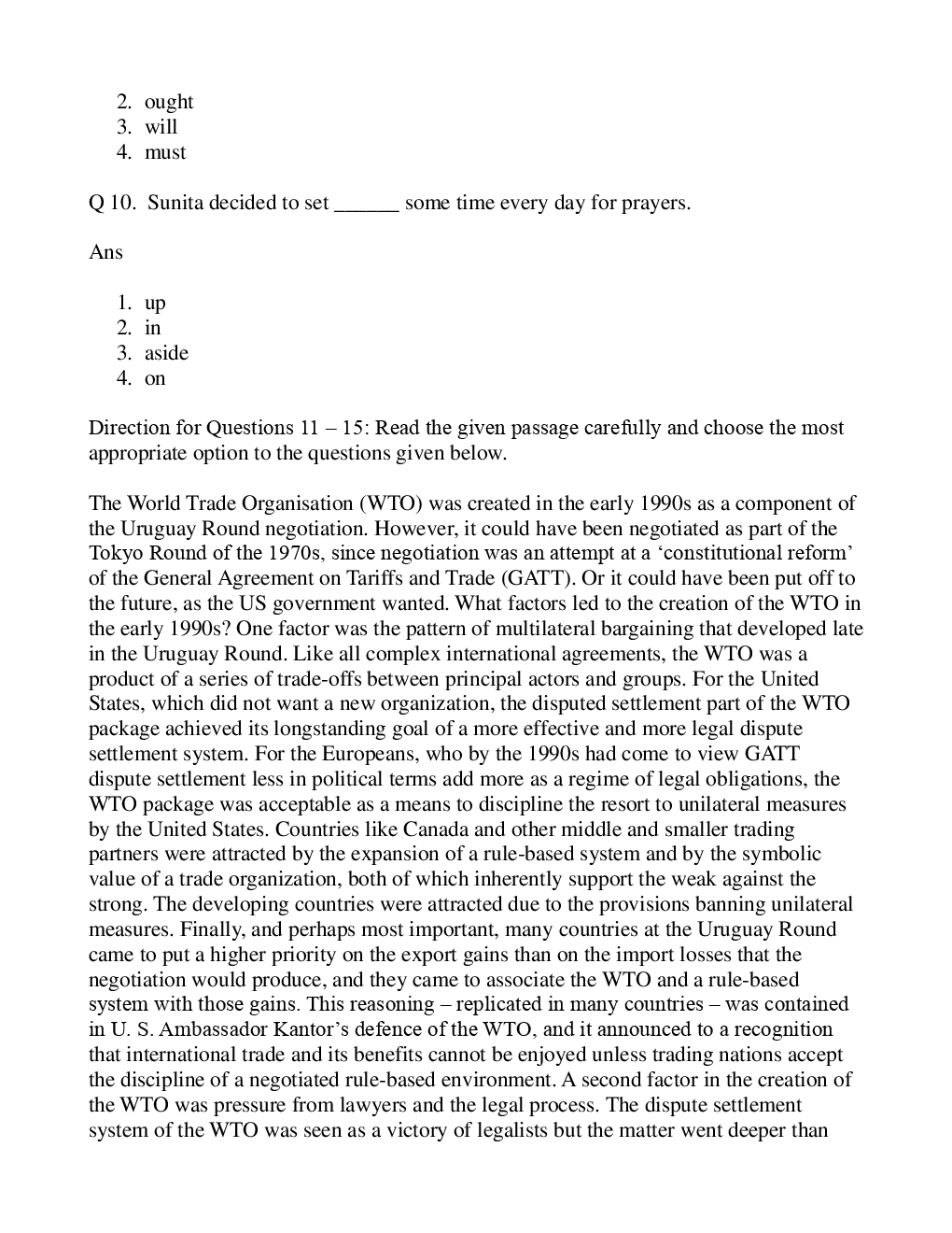 CLAT Question Paper With Answer 2017 - Page 4