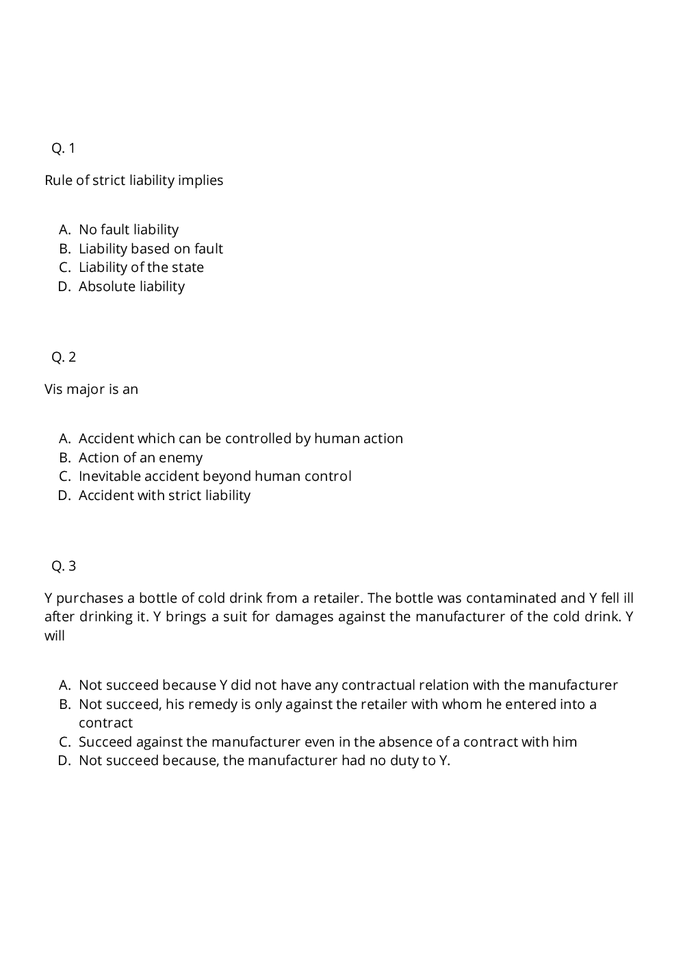 CLAT LLM Question Paper With Answer 2010 - Page 2