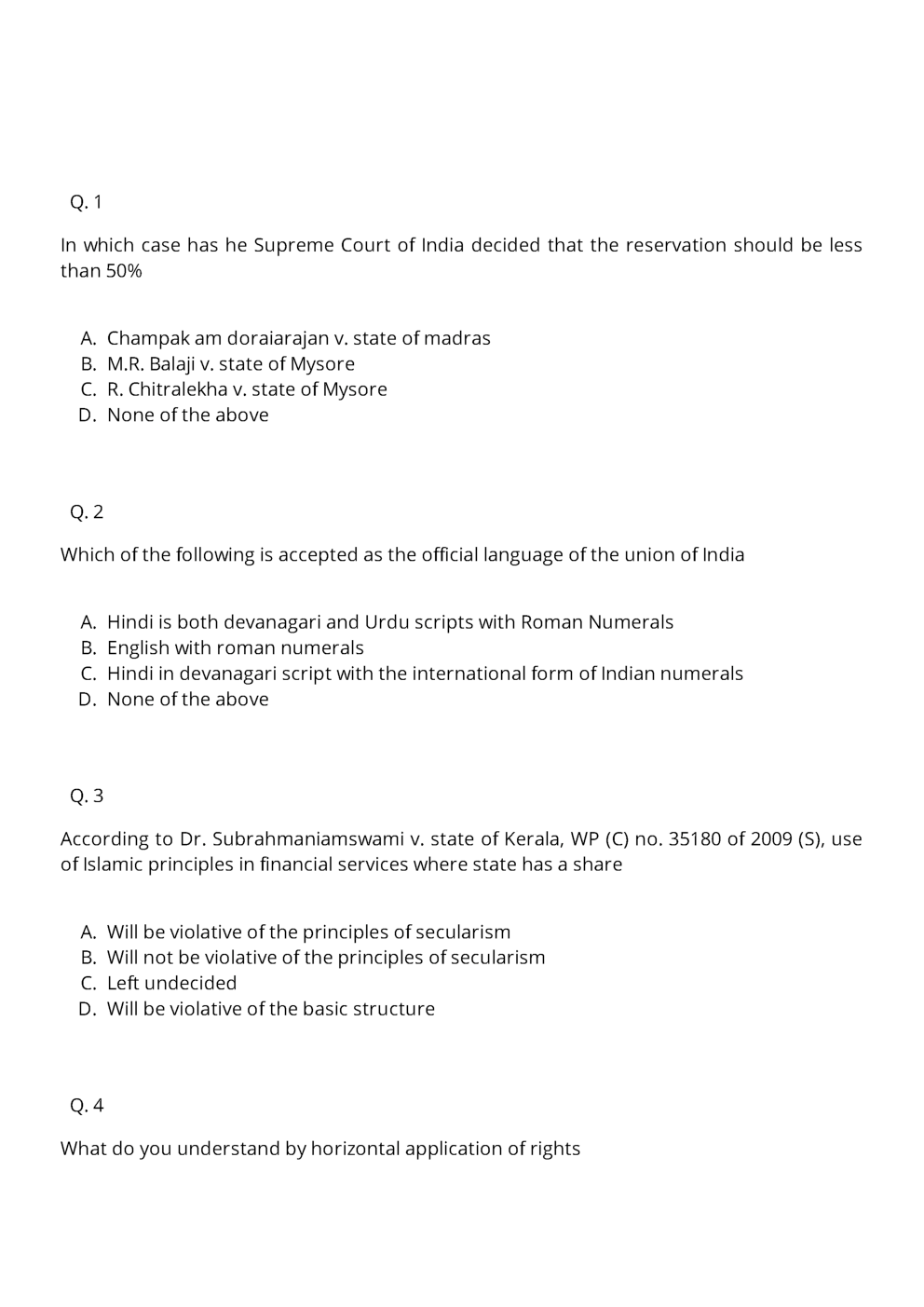 CLAT LLM Question Paper With Answer 2011 - Page 2