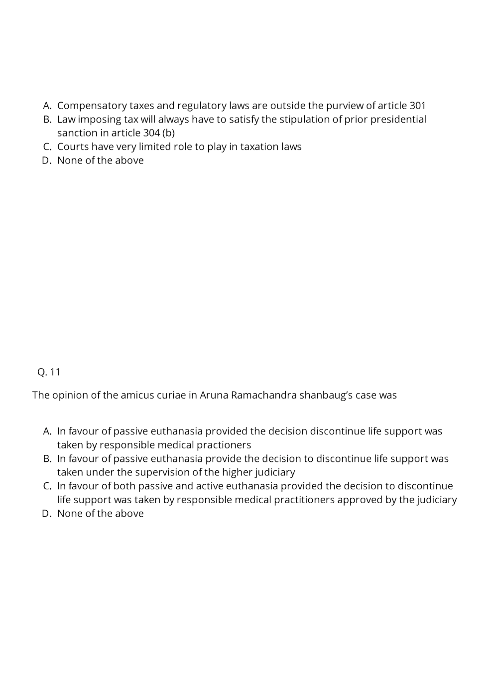 CLAT LLM Question Paper With Answer 2011 - Page 5
