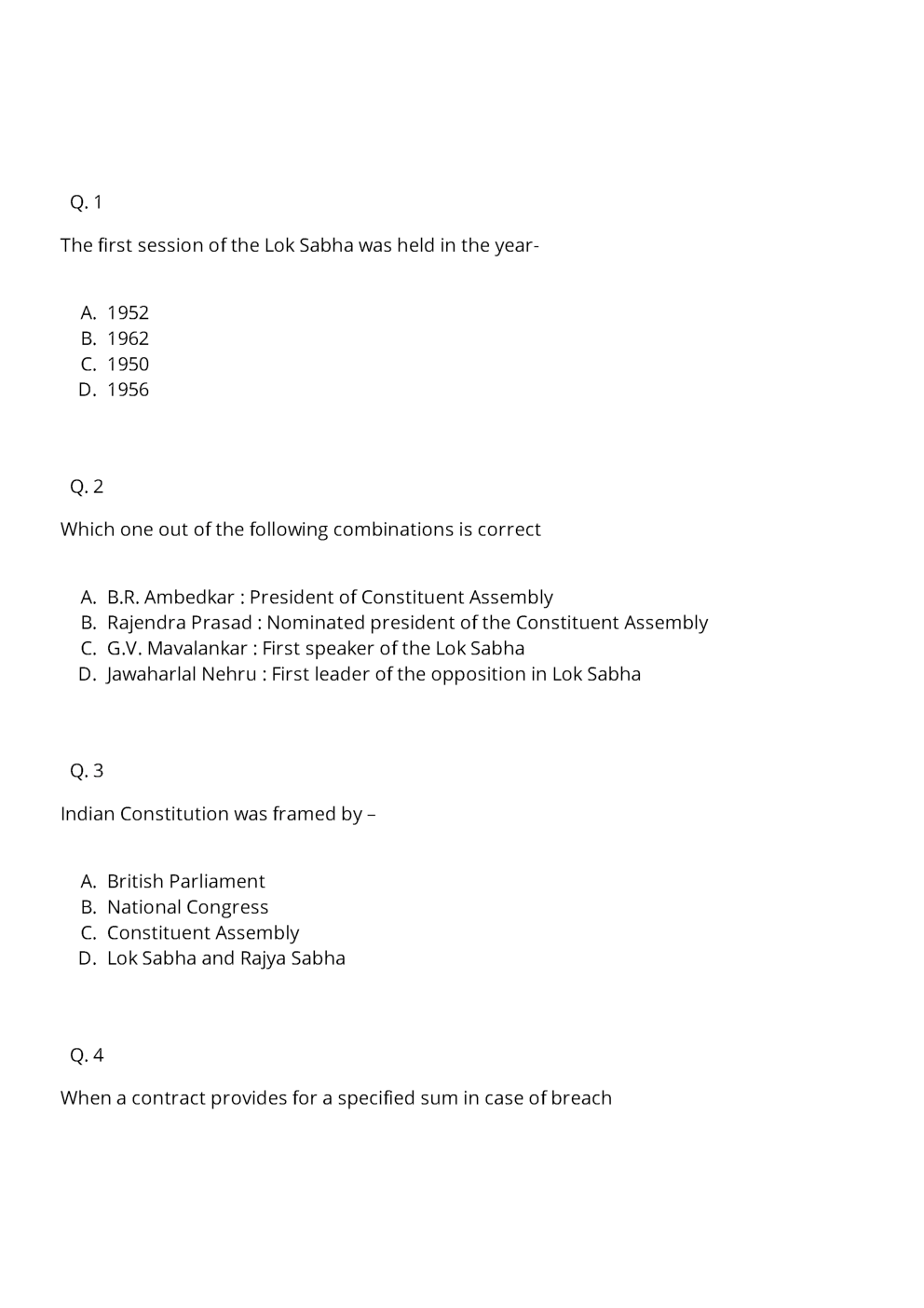 CLAT LLM Question Paper With Answer 2012 - Page 2