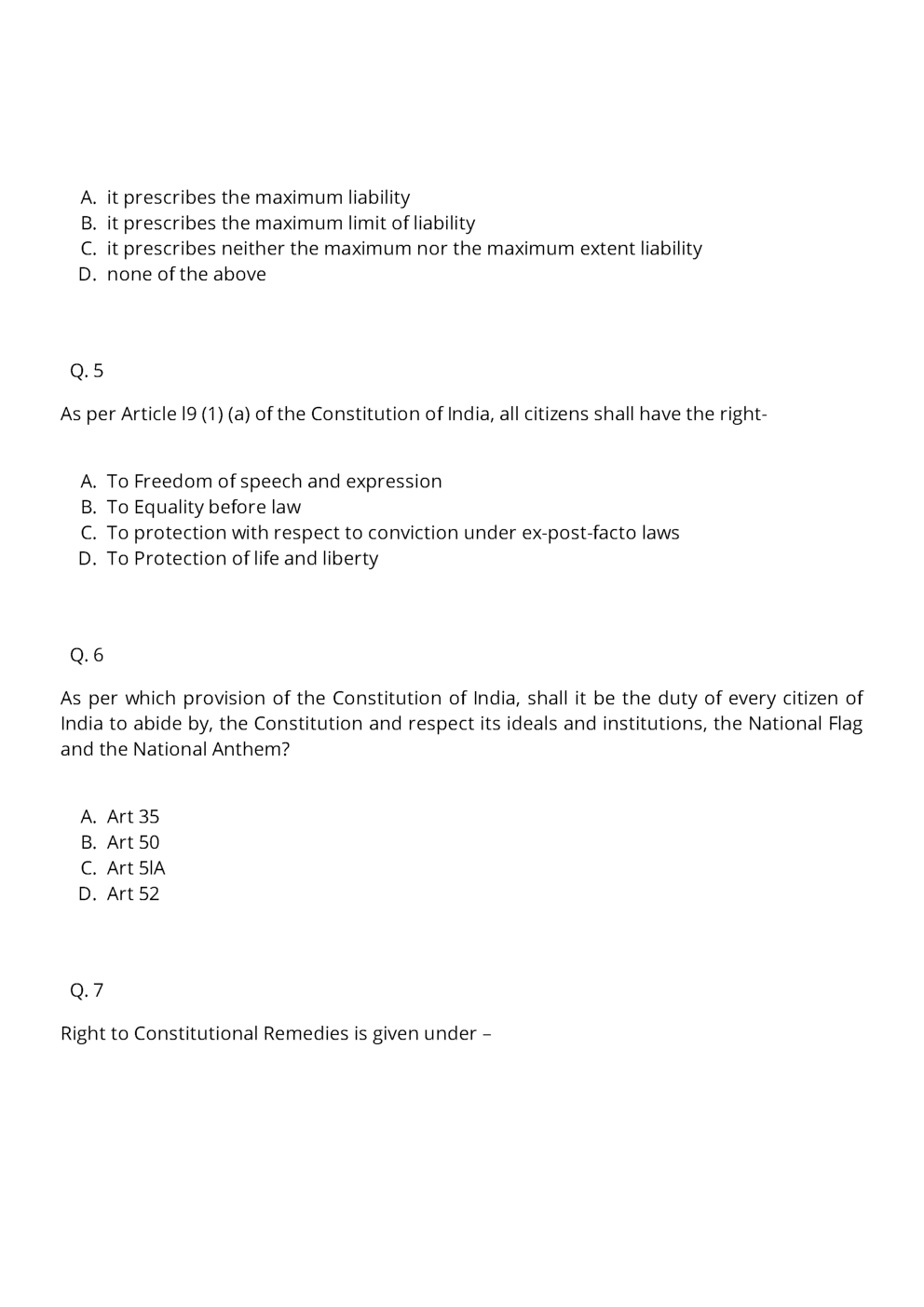 CLAT LLM Question Paper With Answer 2012 - Page 3