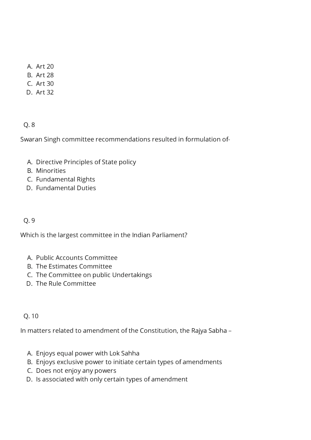 CLAT LLM Question Paper With Answer 2012 - Page 4
