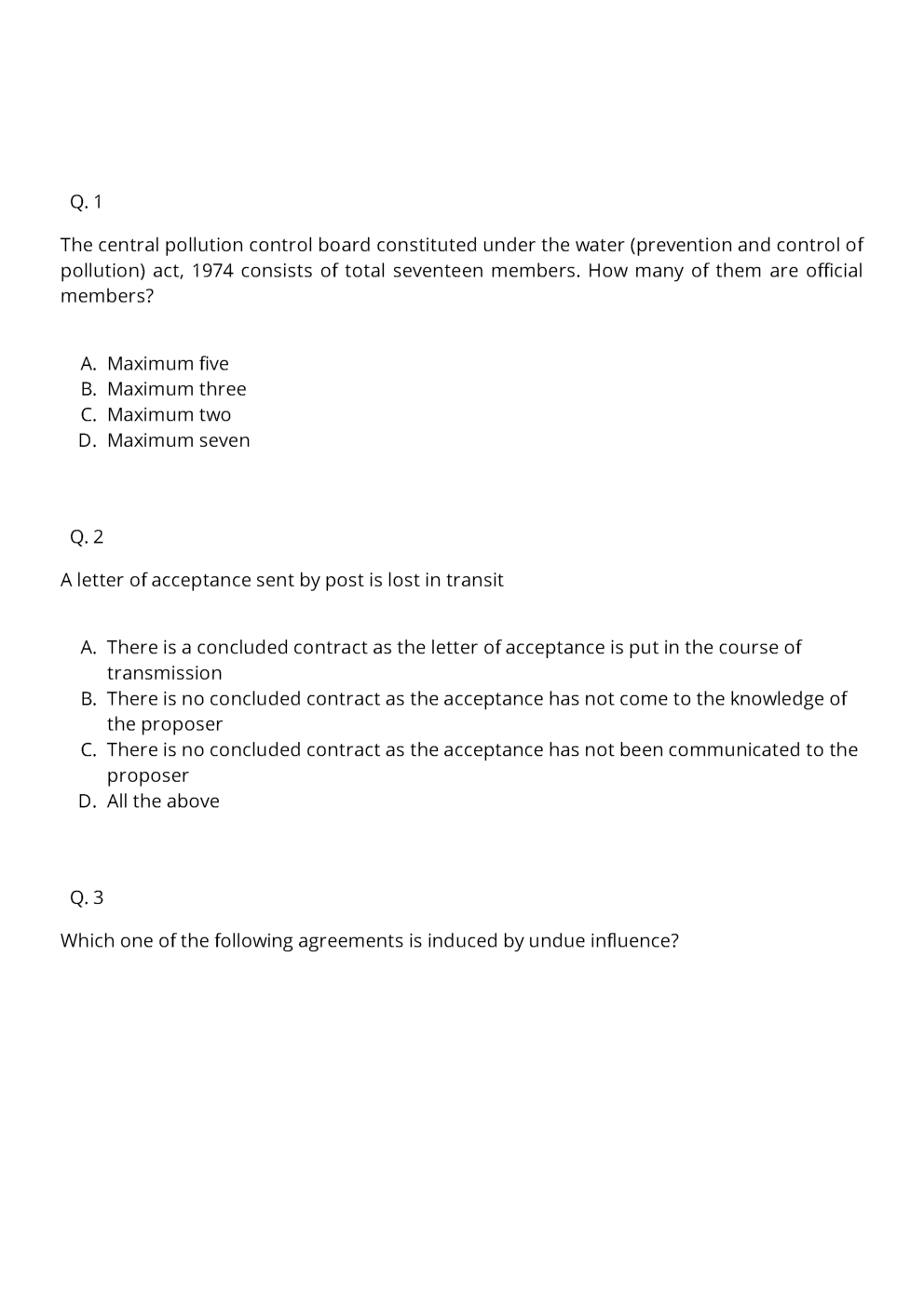 CLAT LLM Question Paper With Answer 2013 - Page 2