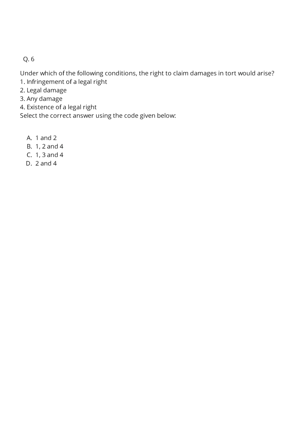 CLAT LLM Question Paper With Answer 2013 - Page 4