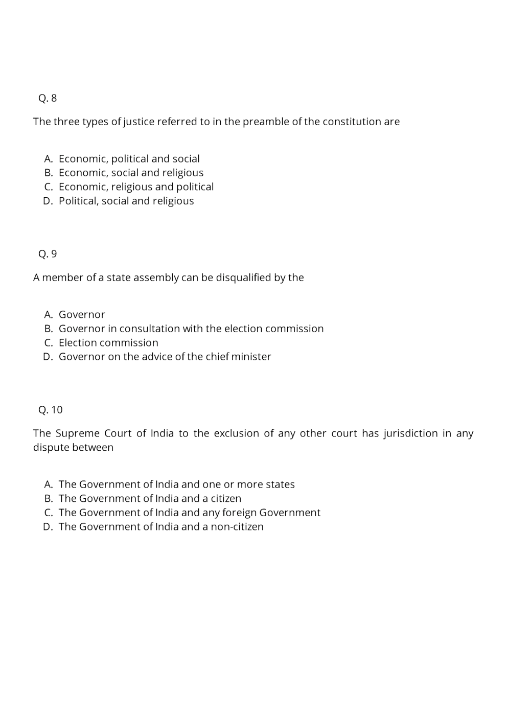 CLAT LLM Question Paper With Answer 2014 - Page 4