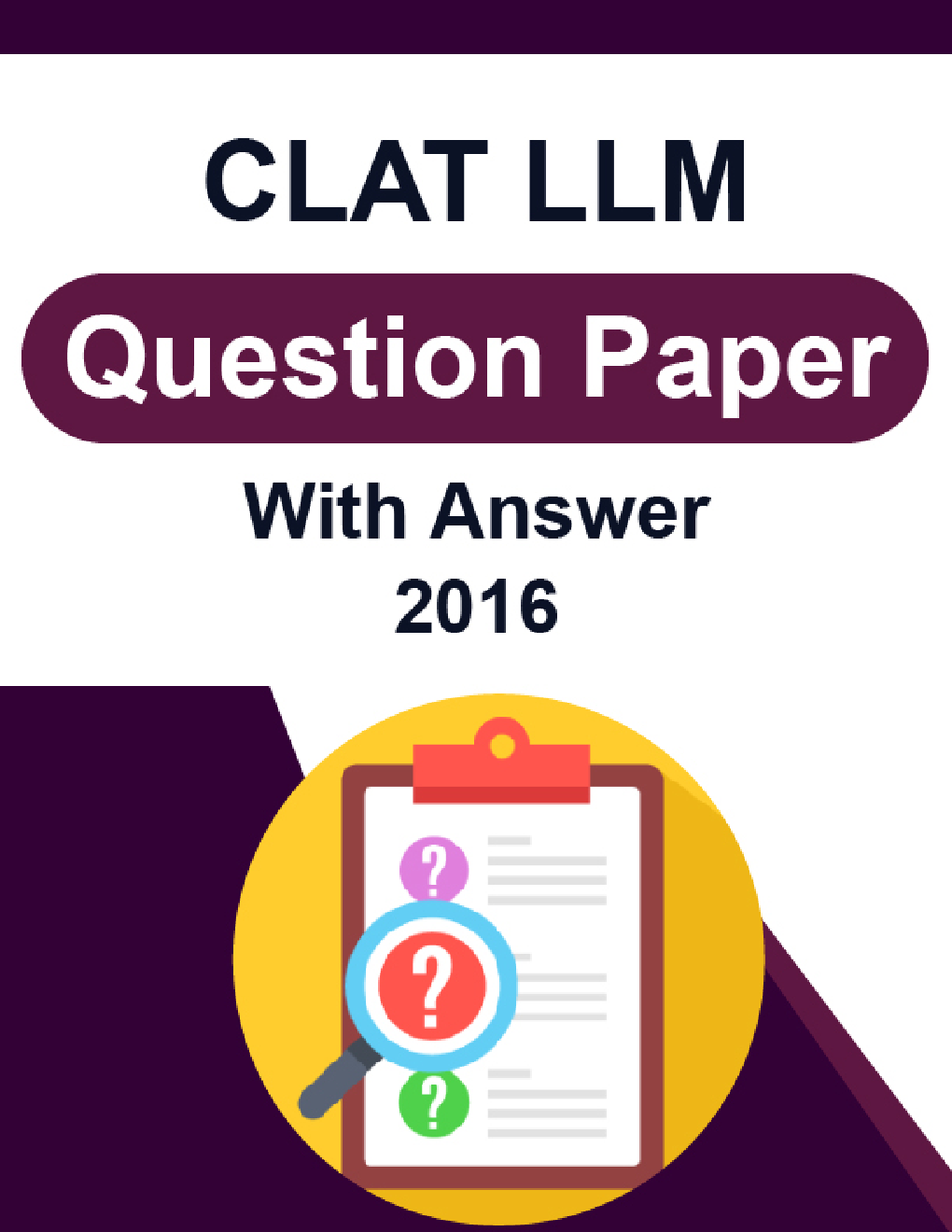 CLAT LLM Question Paper With Answer 2016 - Page 1