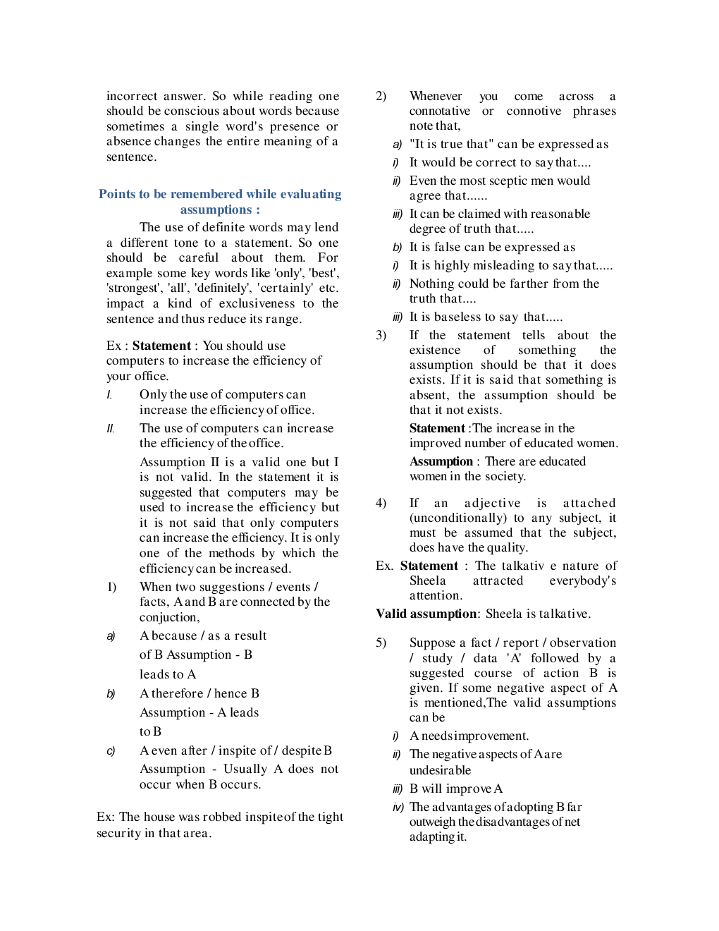 Statement Assumption Questions And Answers For CLAT - Page 5