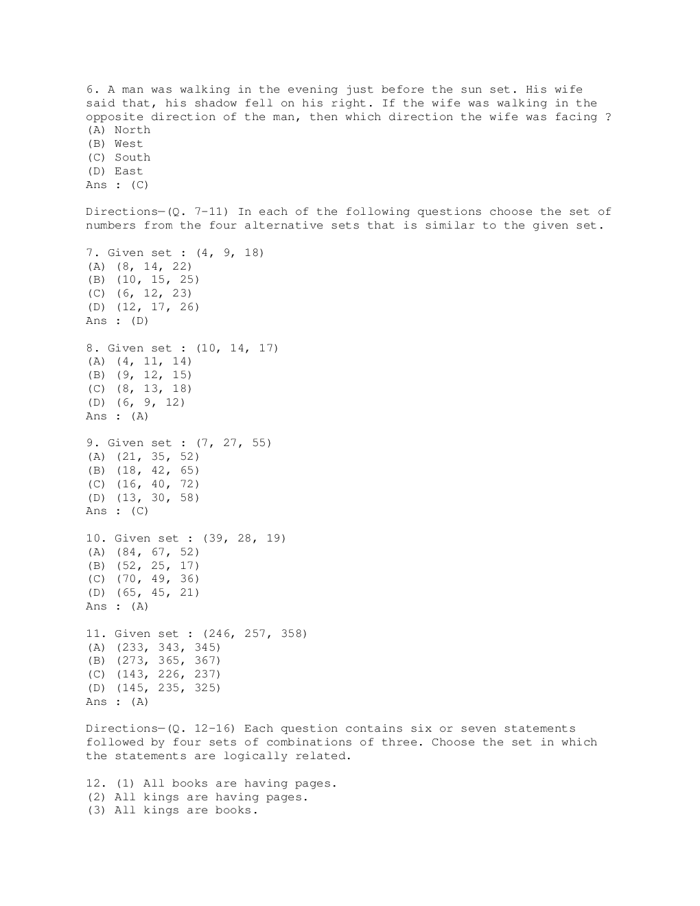Reasoning Question With Solution For CLAT - Page 5