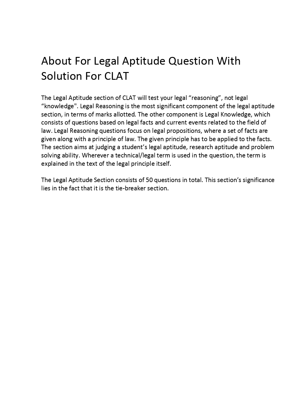 Legal Aptitude Question With Solution For CLAT - Page 3