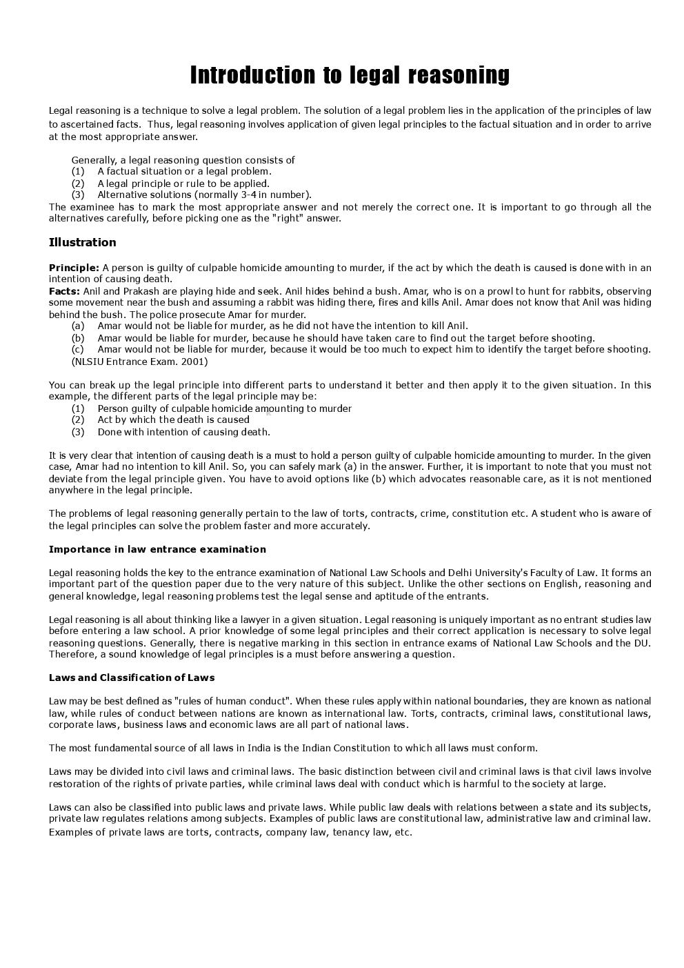 Legal Aptitude Question With Solution For CLAT - Page 4