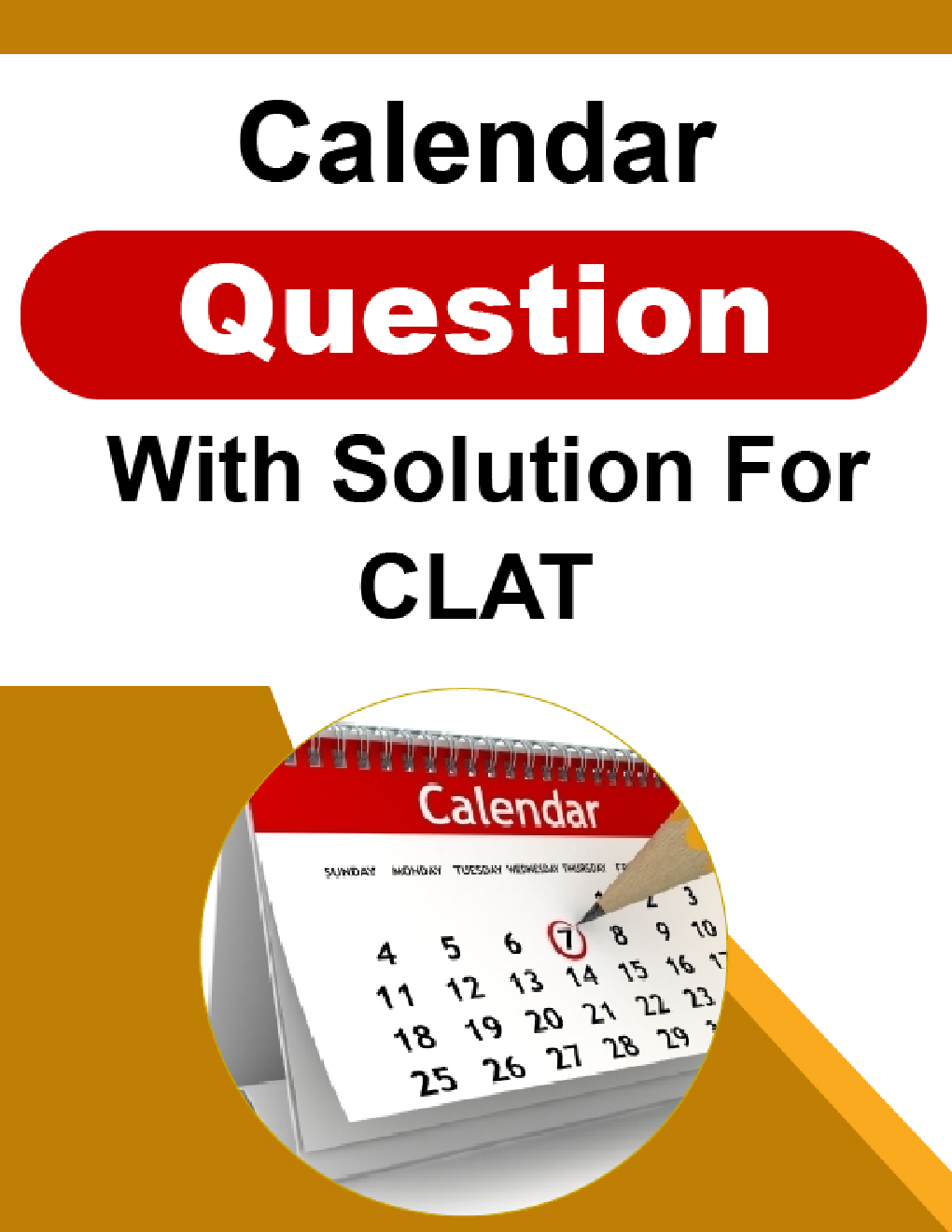 Calendar Question With Solution For CLAT - Page 1